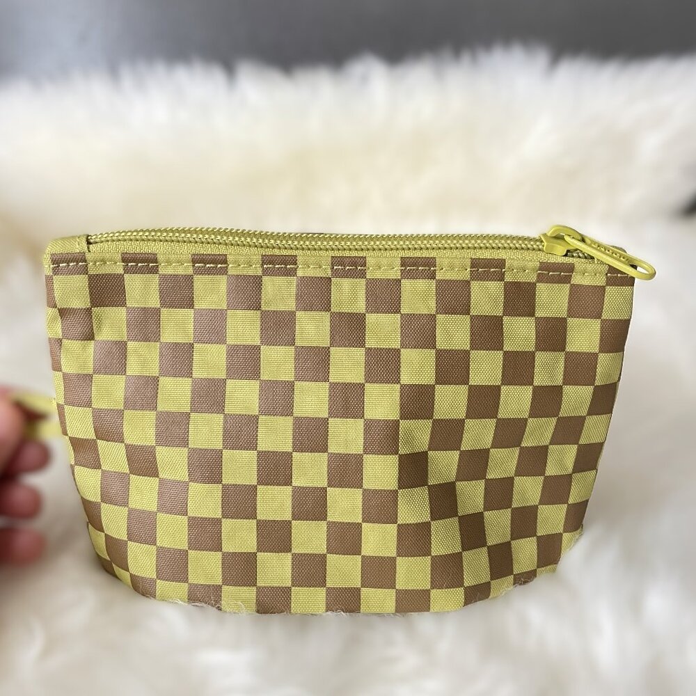 NWOT Baggu Go Pouch Small - Pear Check (Jewel Checks)